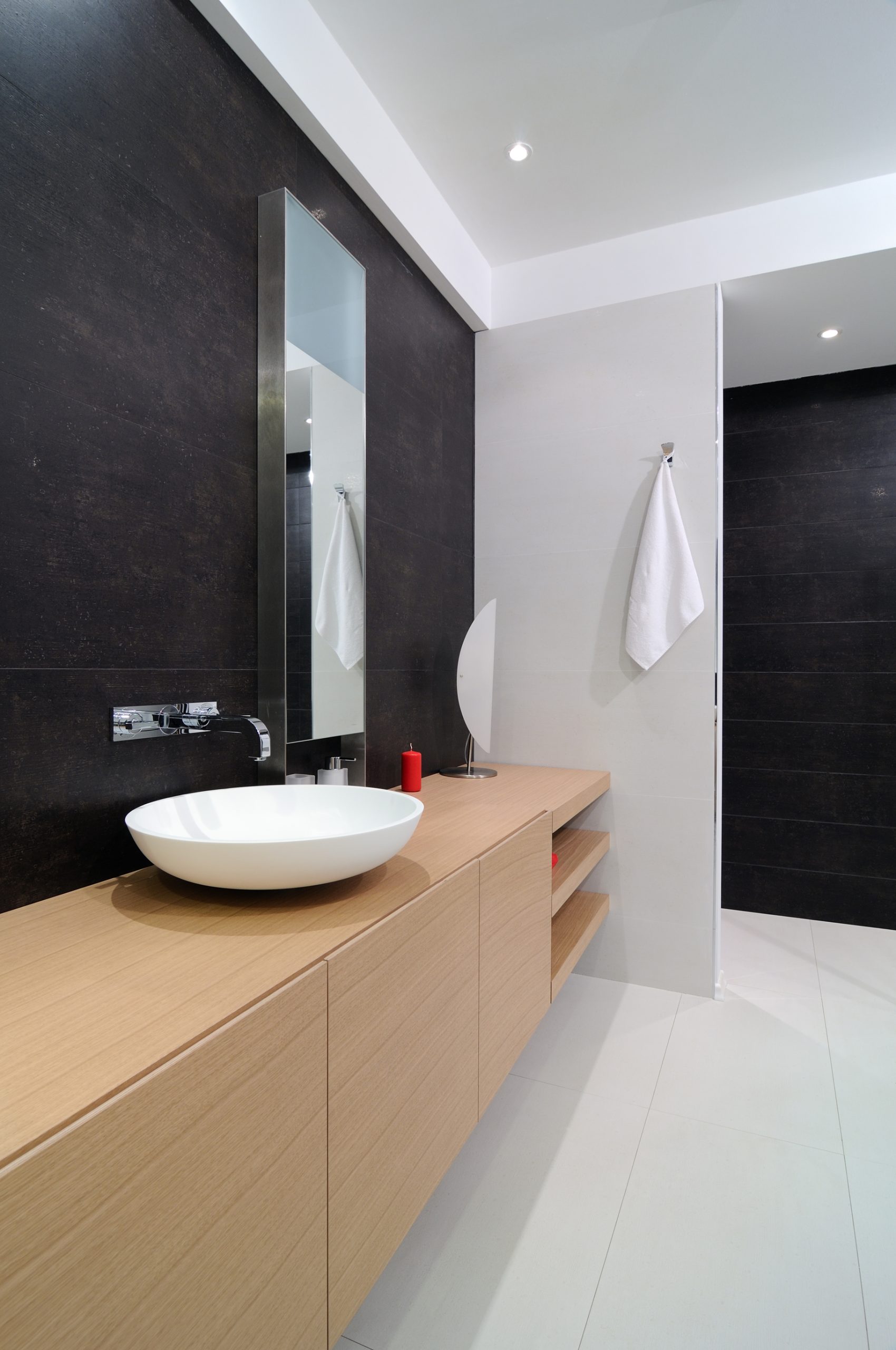 Interior of modern bathroom. Exclusive design